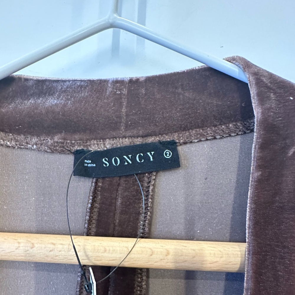 Soncy long sleeve open front kimono in dusty mauve NWT Size 12/14 - Picture 4 of 4